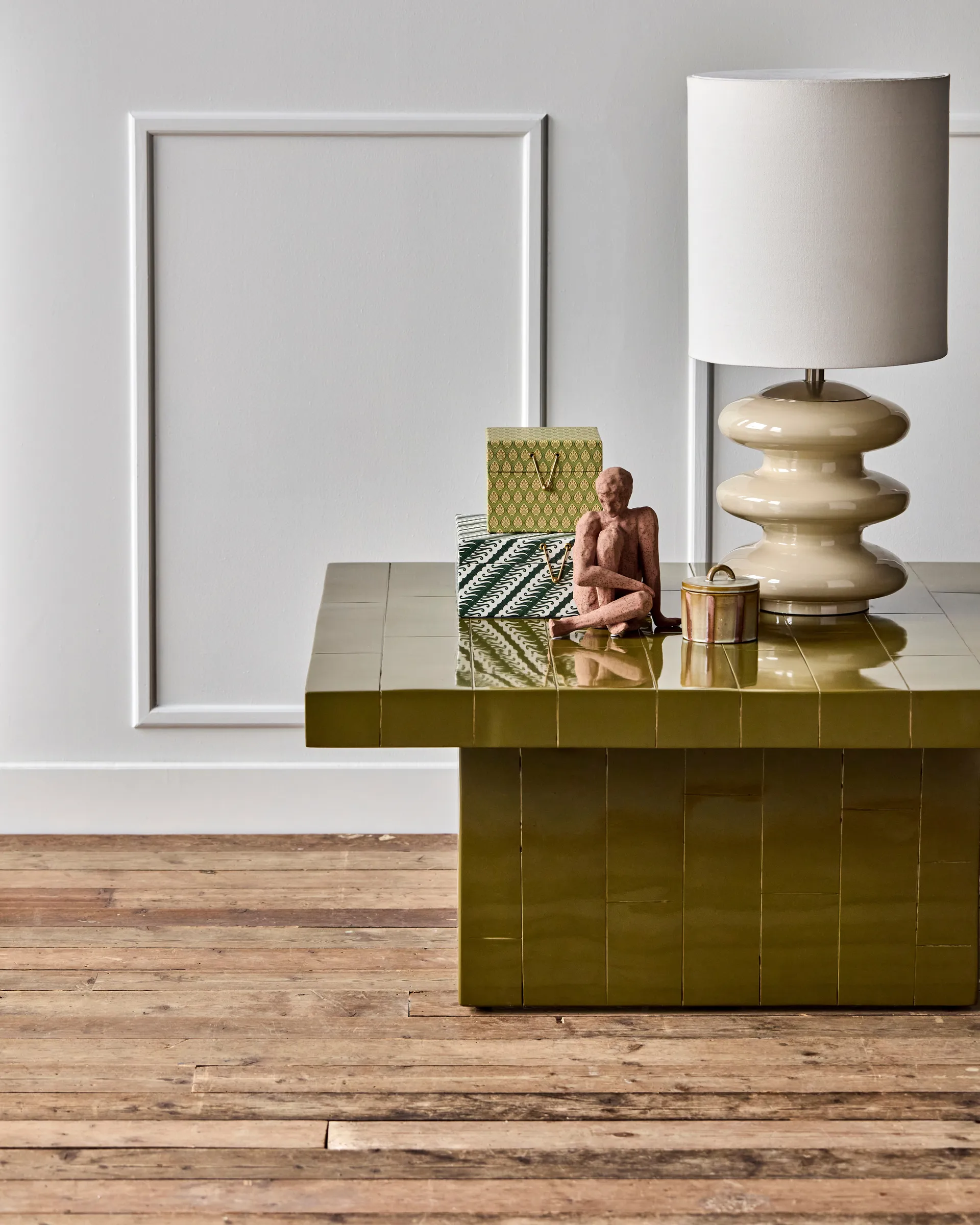 Brick τραπέζι σαλονιού 100x100x44 εκ., Πράσινο House Doctor