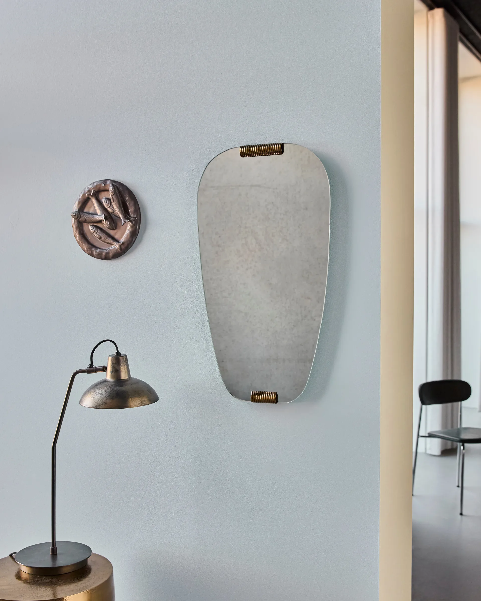 Clips καθρέφτης 32x58 εκ., Χρυσό House Doctor