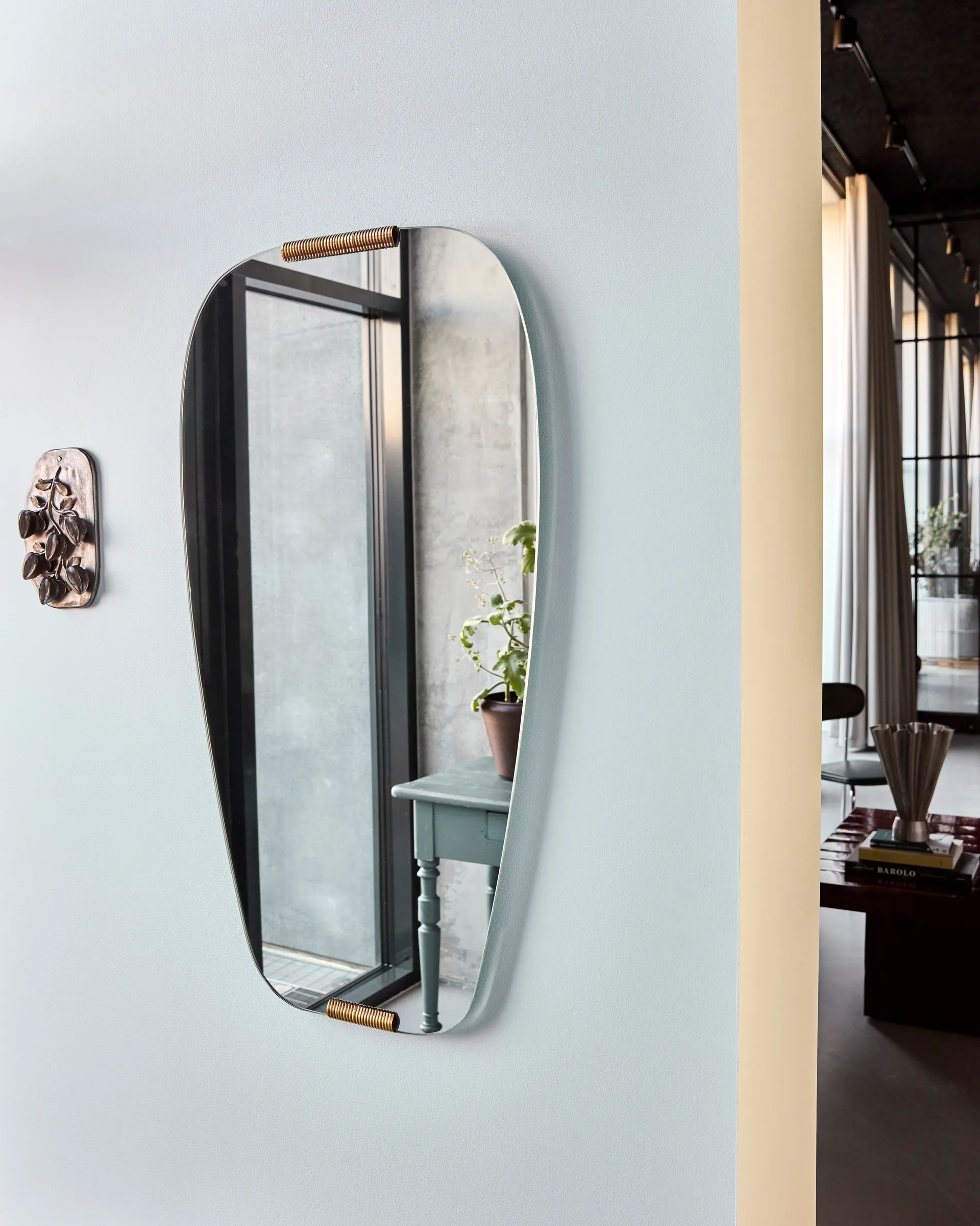 Clips καθρέφτης 54,5x100 εκ., Χρυσό House Doctor