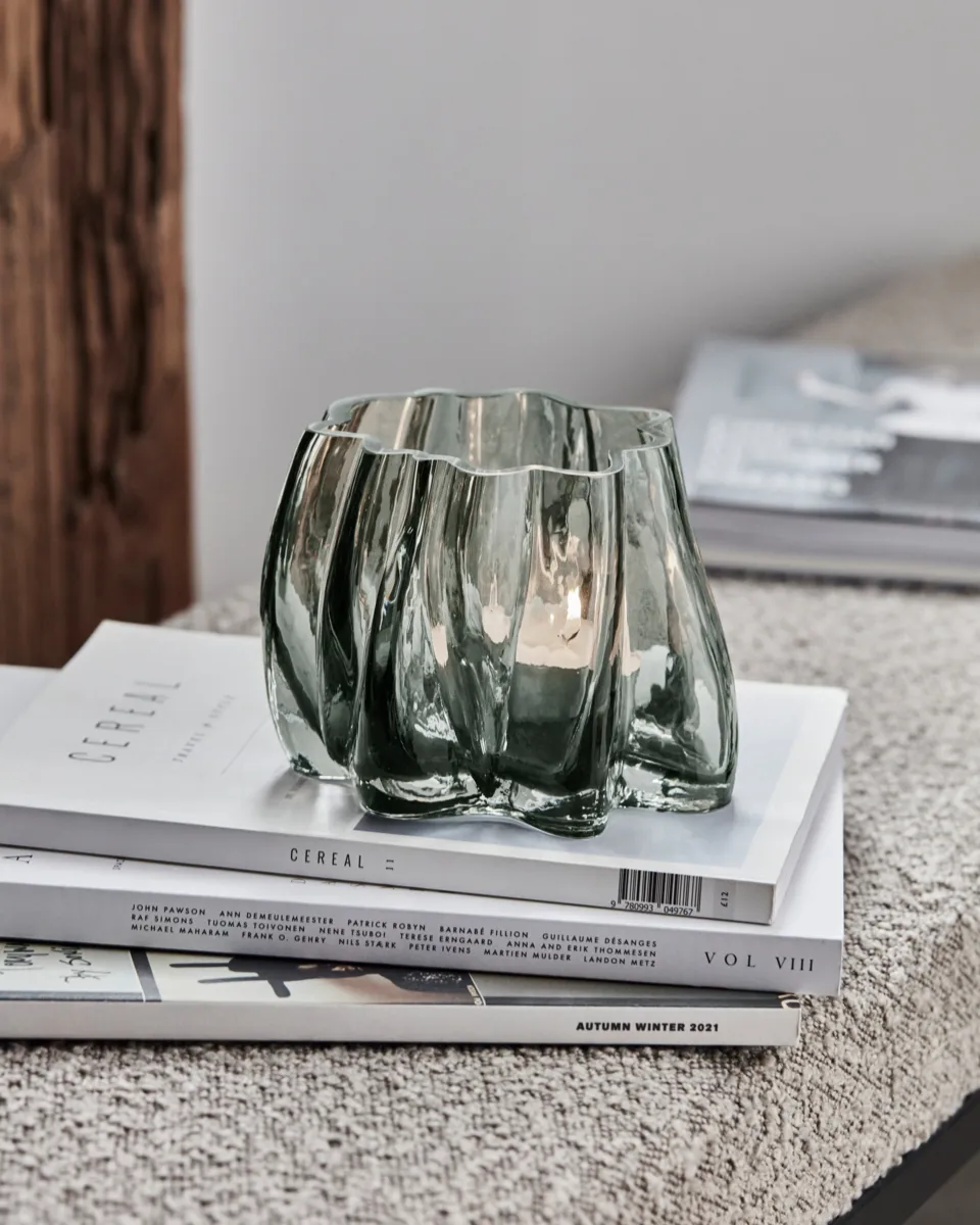 Curva κηροστάτης για ρεσώ, Καπνιστό γκρι House Doctor