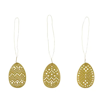 Cut πασχαλινό κρεμαστό 3 τεμάχια - Αντικέ ορείχαλκος - House Doctor