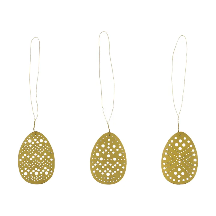 Cut πασχαλινό κρεμαστό 3 τεμάχια - Αντικέ ορείχαλκος - House Doctor