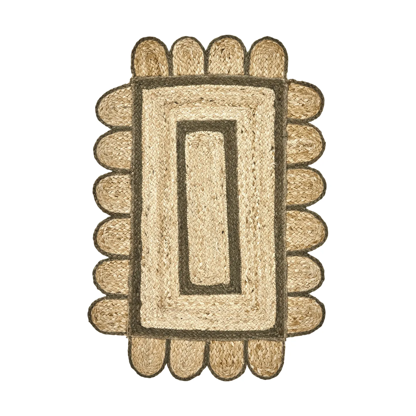 Denta πατάκι εισόδου, Πράσινο-φυσικό, 60x90 cm House Doctor