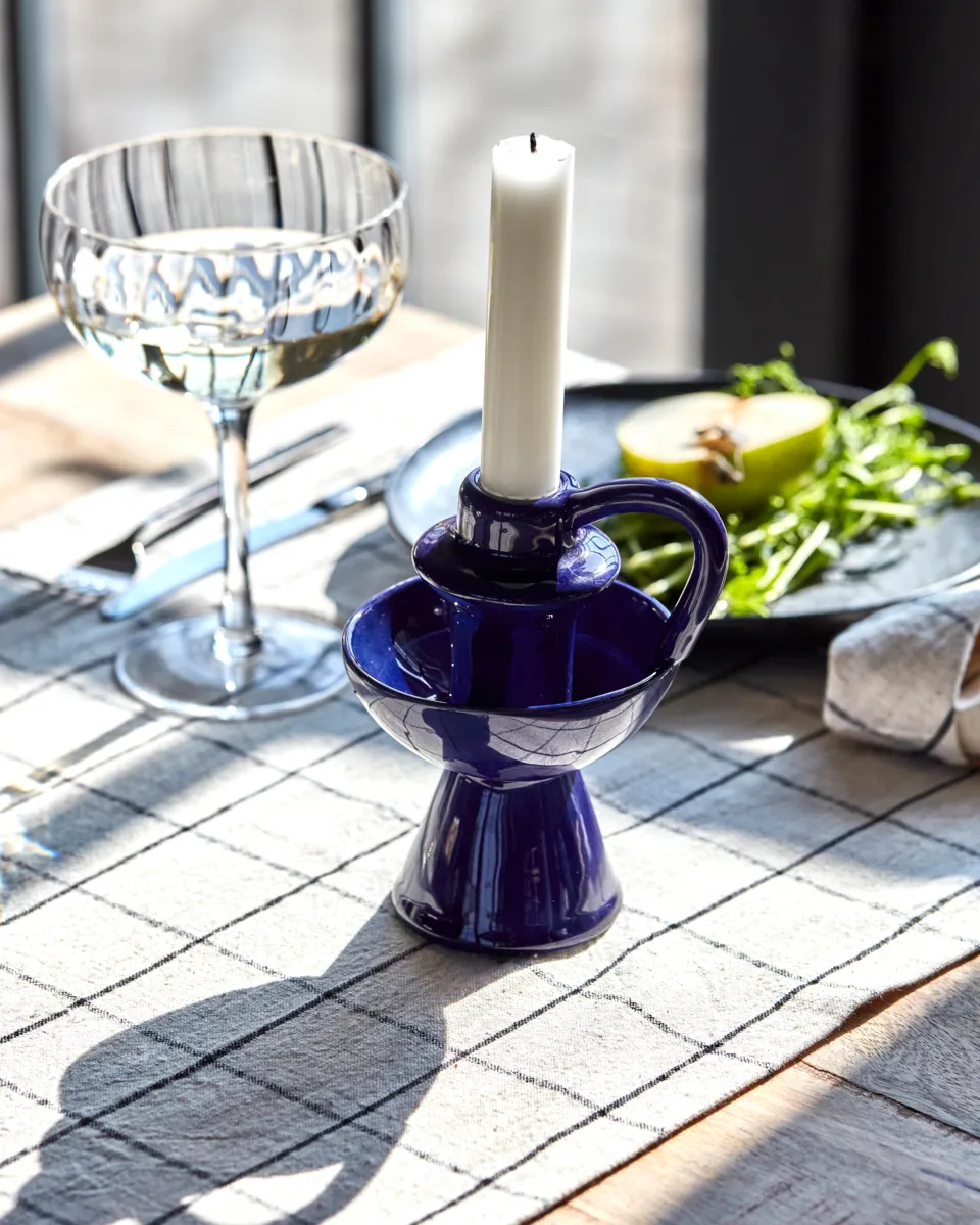 Diva κηροπήγιο 14 εκ., Μπλε House Doctor