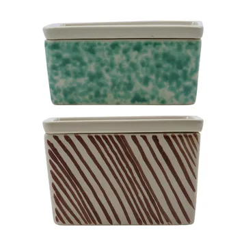 Diva κουτιά αποθήκευσης 2 μέρη - Πράσινο-Καφέ - House Doctor