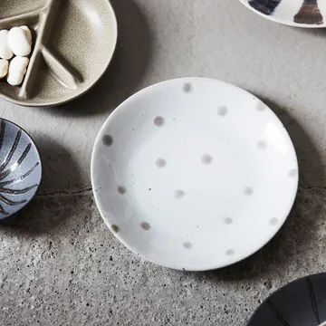 Dots πιάτο Ø15.7 cm - λευκό-πράσινο - House Doctor