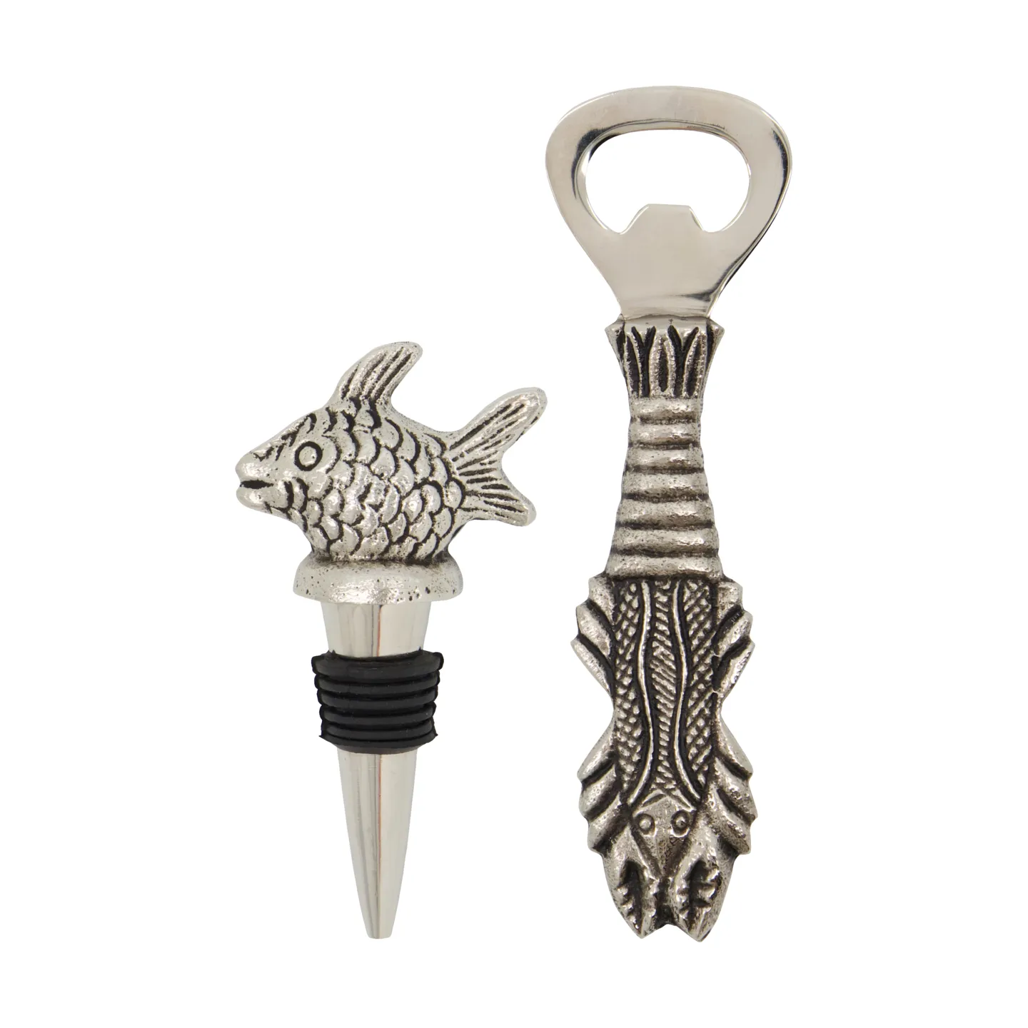 Fish barset 2 κομμάτια, Αντικέ ασήμι House Doctor