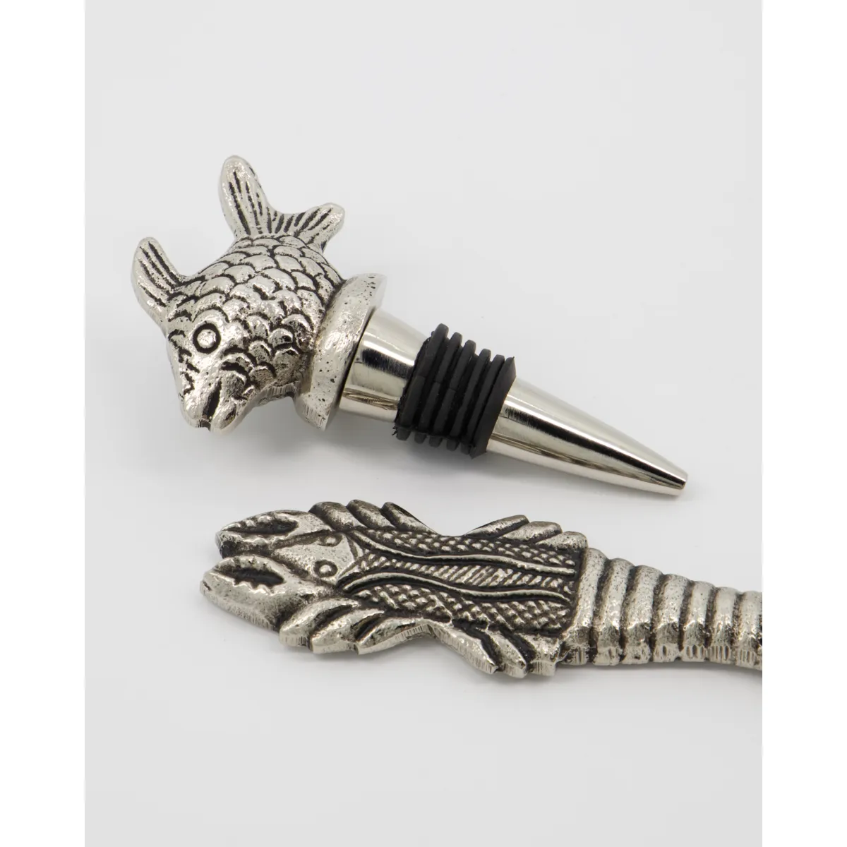 Fish barset 2 κομμάτια, Αντικέ ασήμι House Doctor