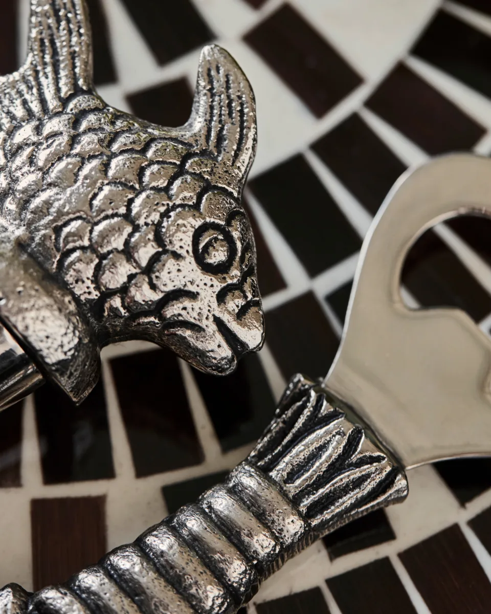 Fish barset 2 κομμάτια, Αντικέ ασήμι House Doctor