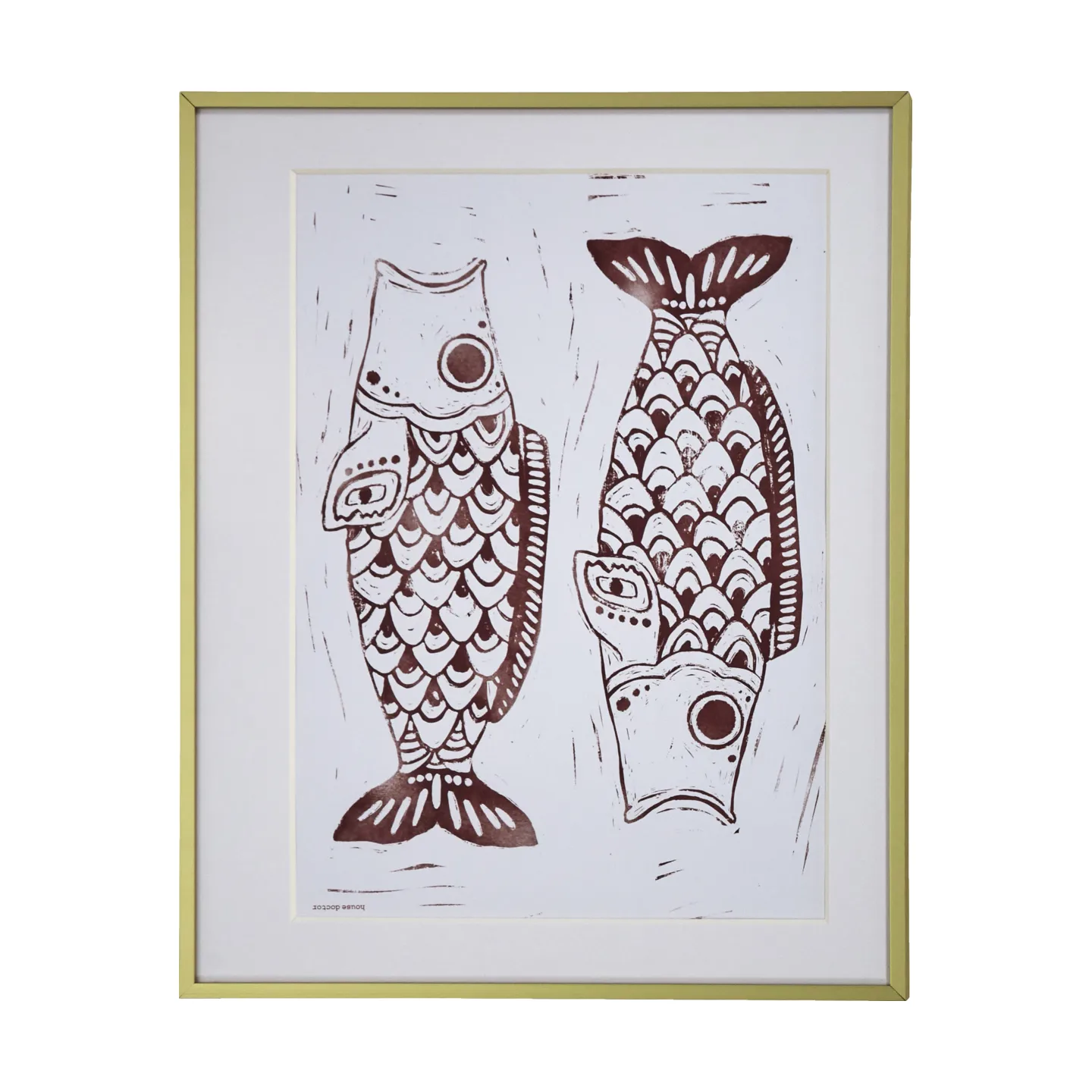 Fish wall art πίνακας 40x50 εκ., Burgundy House Doctor