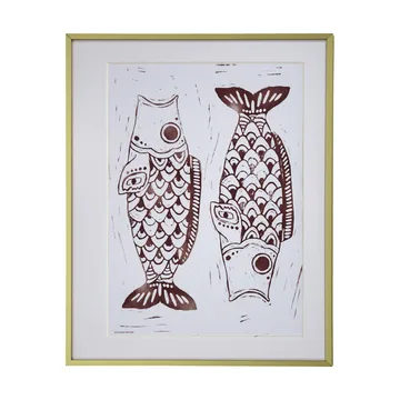 Fish wall art πίνακας 40x50 εκ. - Burgundy - House Doctor