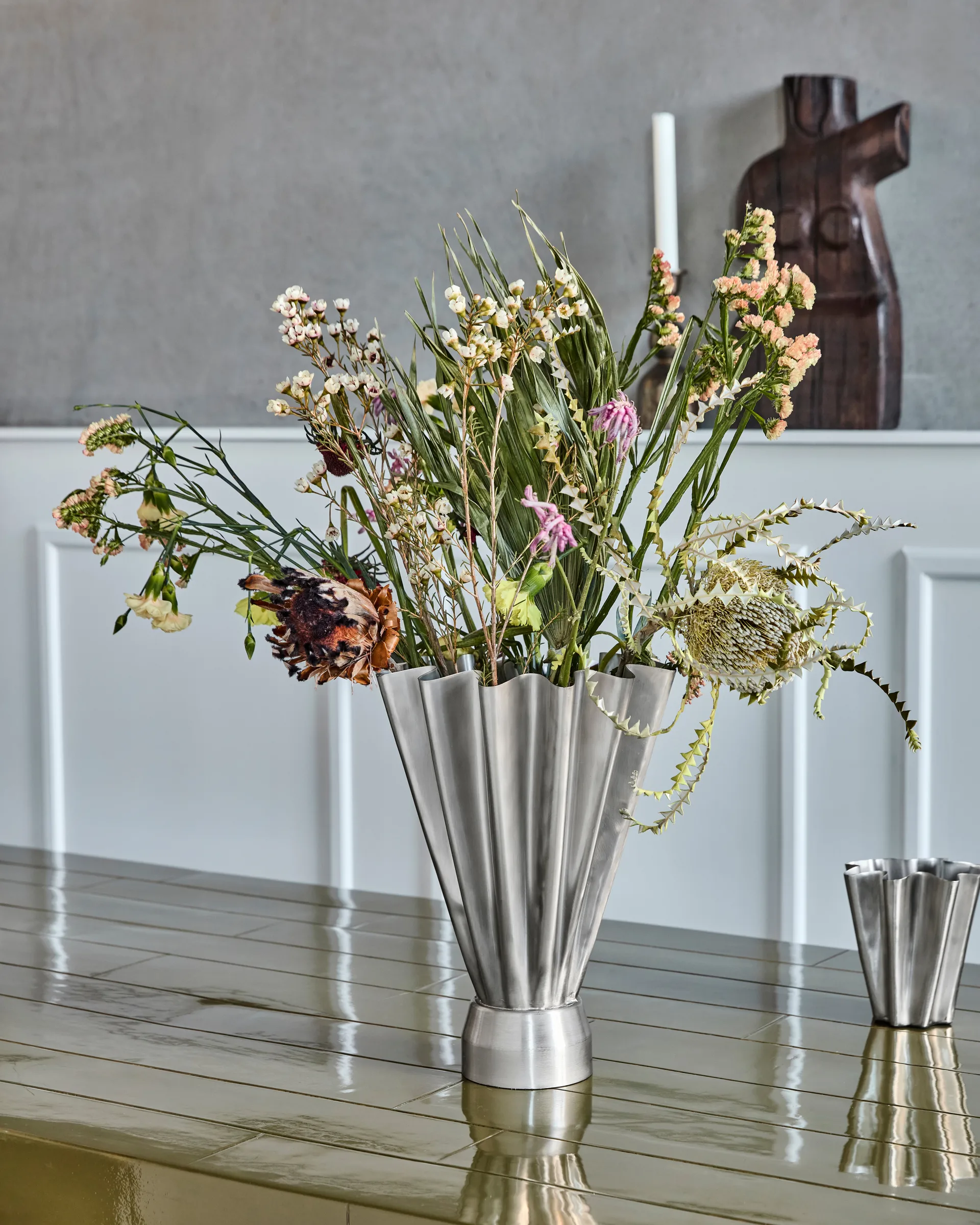 Flood βάζο Ø23 εκ., Βουρτσισμένο ασημί House Doctor