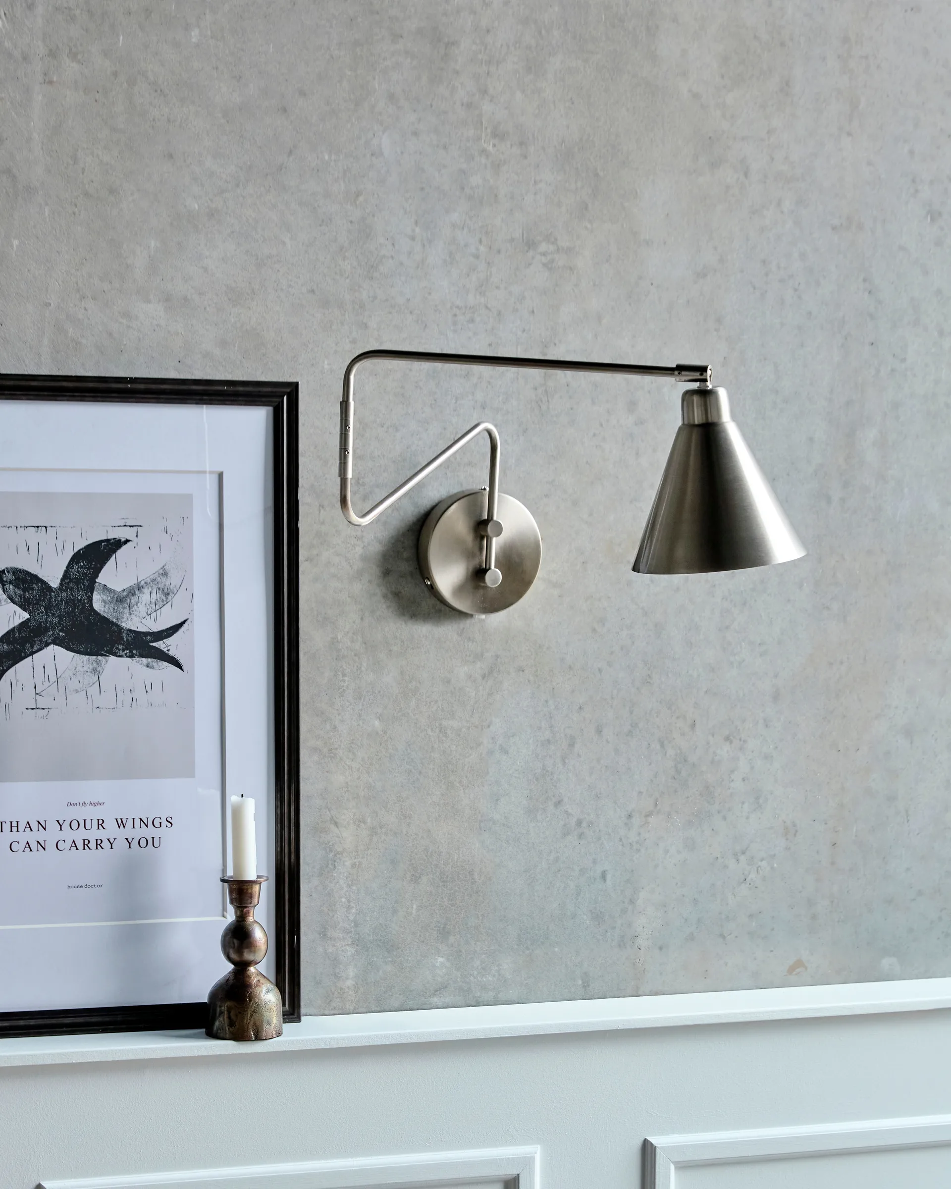 Game απλίκα τοίχου βουρτσισμένο ασημί, Μεγάλο, 76 cm House Doctor