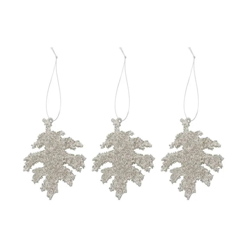 Gliz Χριστουγεννιάτικη διακόσμηση 10,5 εκ. συσκευασία 3 τεμαχίων, Αντικέ ασημί House Doctor