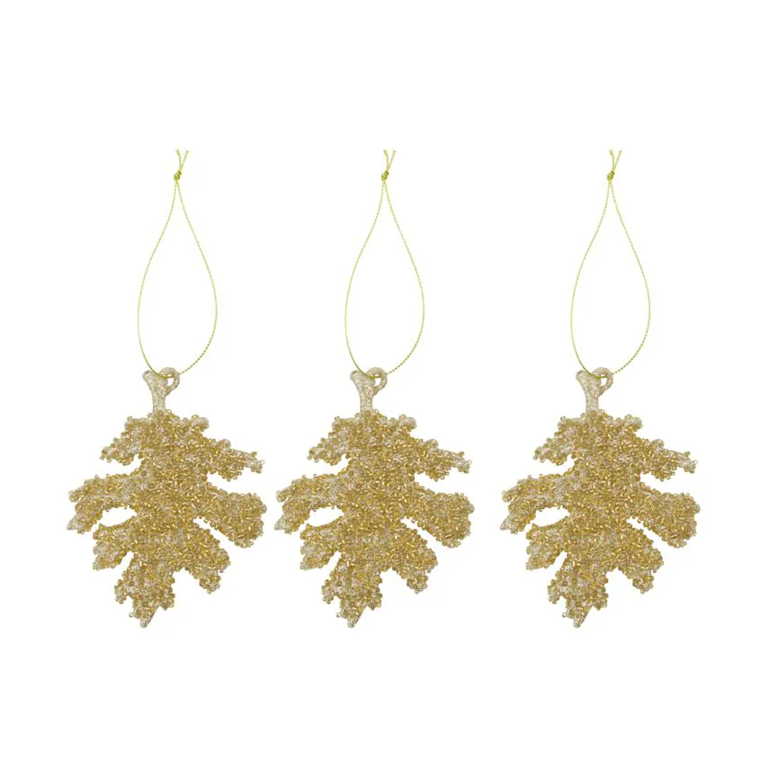 Gliz Χριστουγεννιάτικη διακόσμηση 10,5 εκ. συσκευασία 3 τεμαχίων, Χρυσό γκλίτερ House Doctor