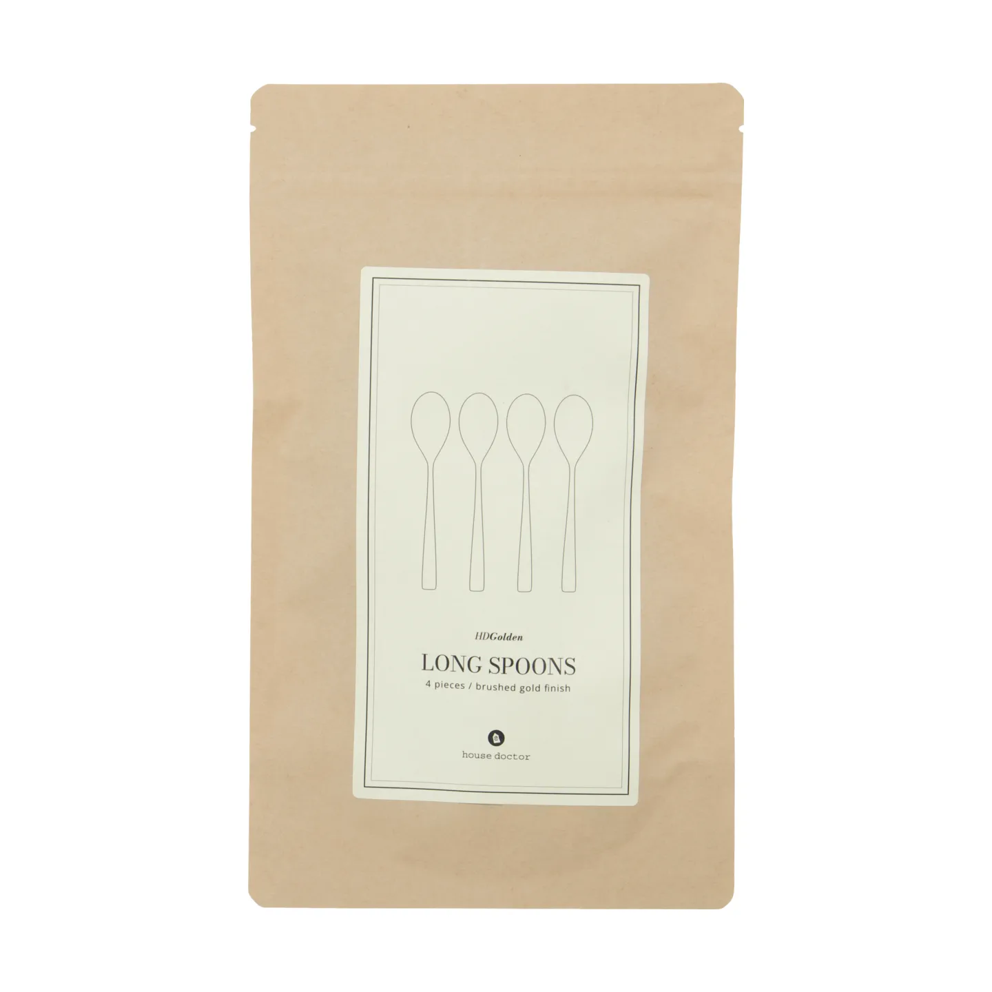 Golden μακριά κουτάλι 4-pack, Χρυσό House Doctor