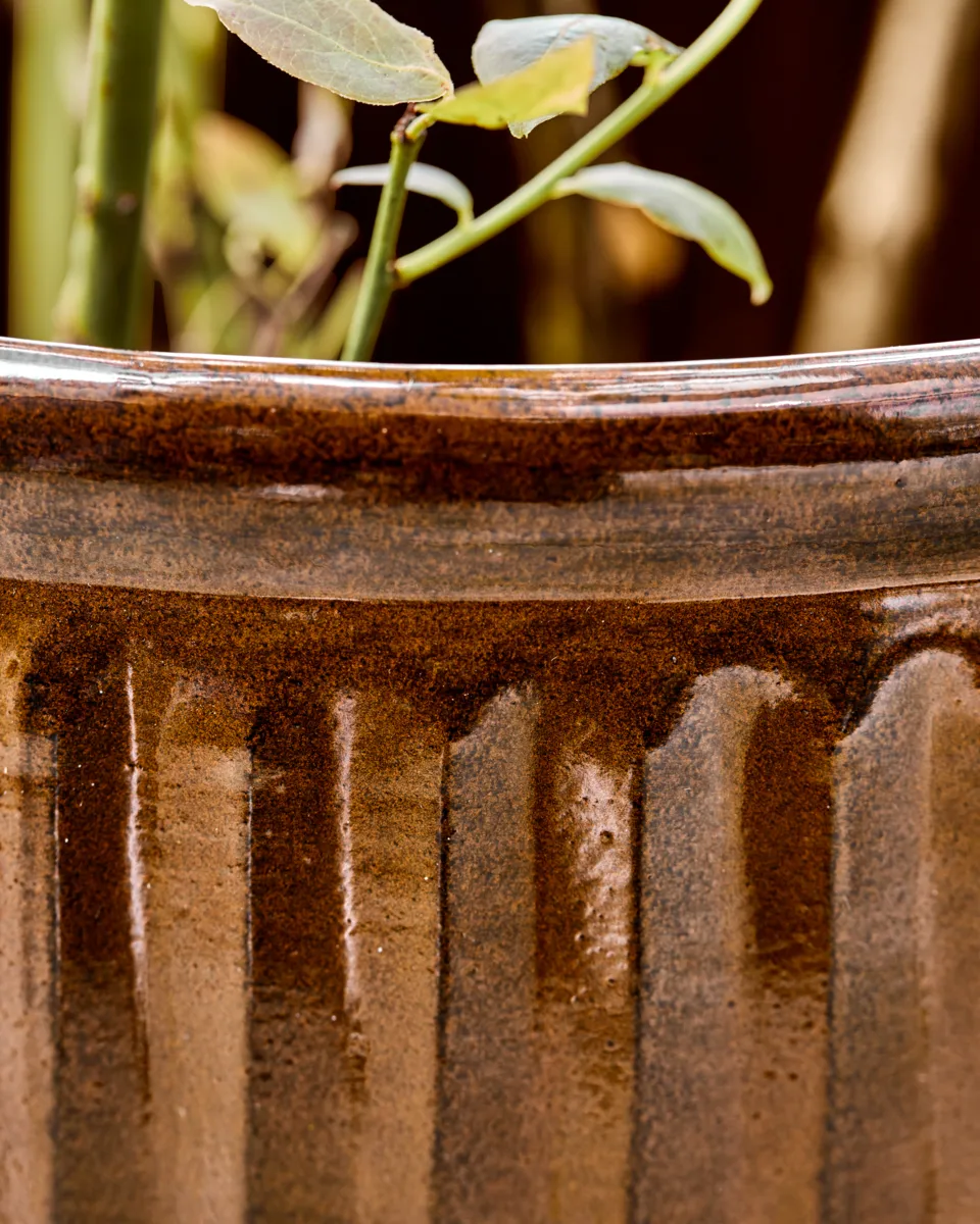 Groove γλάστρα 2 μέρη small, Καφέ House Doctor