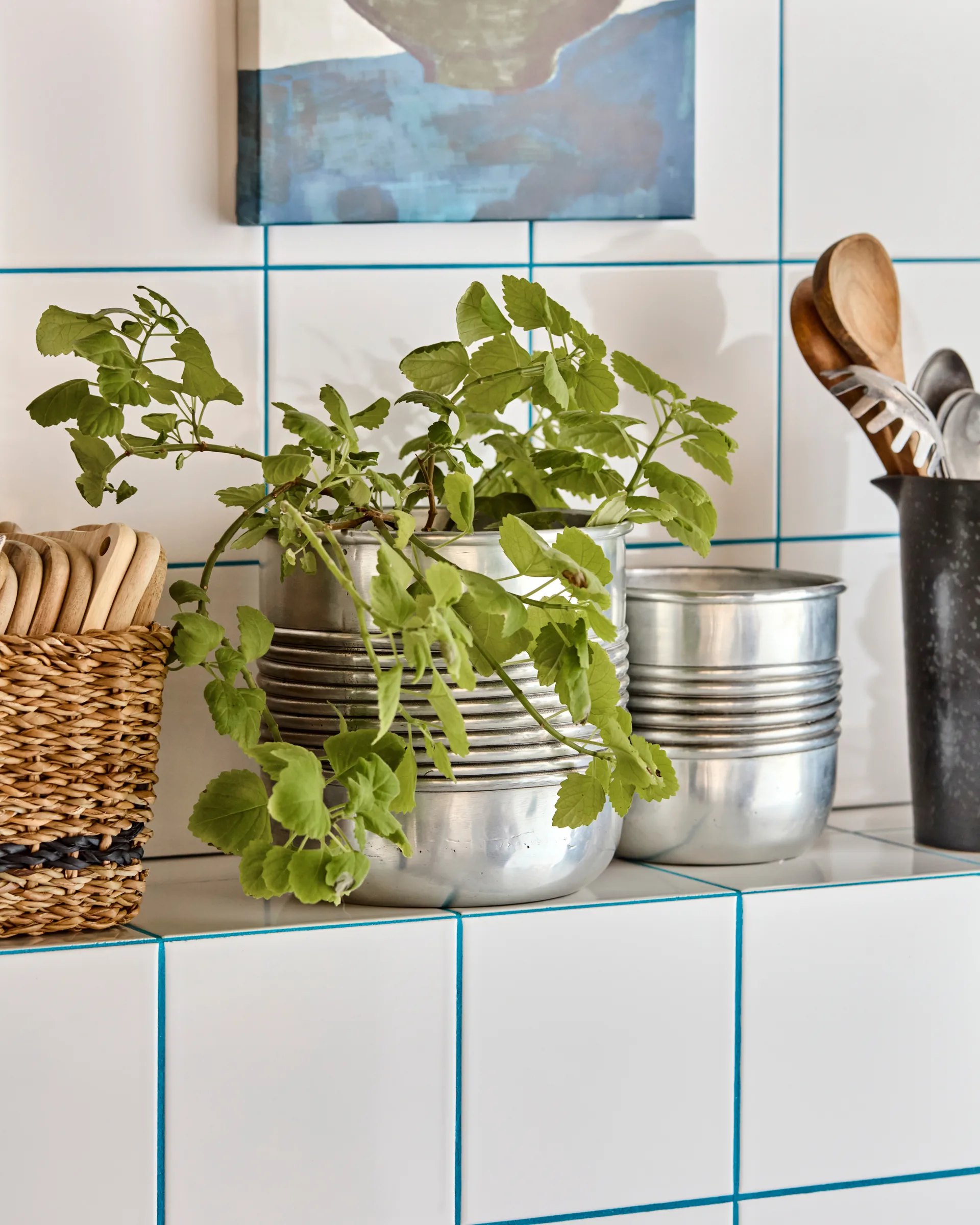 Groove γλάστρα αλουμινίου 2 τεμ., Αντικέ ασημένιο φινίρισμα House Doctor