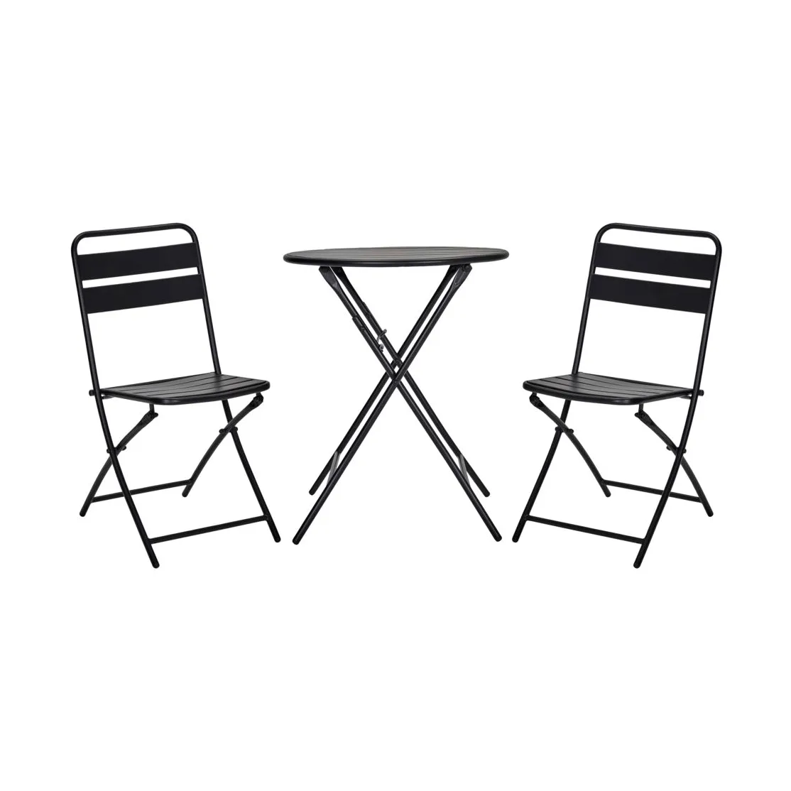 Helo Σετ τραπέζι καφέ με 2 καρέκλες, Μαύρο House Doctor