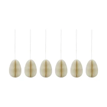 Honeycomb πασχαλινό αυγό 6 τεμάχια - Off-white - House Doctor