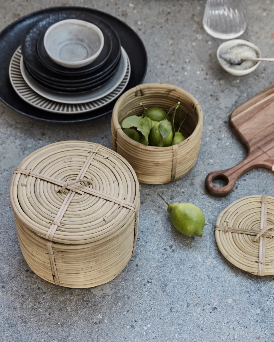 House doctor καλάθι με καπάκι 2 κομμάτια, Natural House Doctor