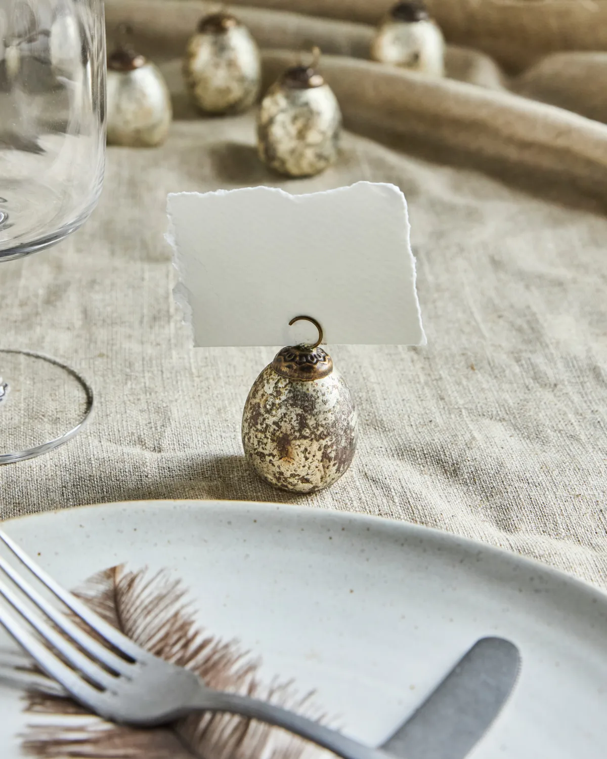 House Doctor θήκη για καρτελάκια θέσεων 6-τεμ., Silver finish House Doctor