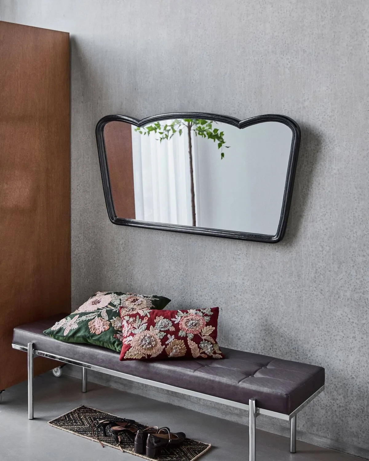 Jamp επιτοίχιος καθρέφτης, Μαύρο, 127x65 εκ. House Doctor