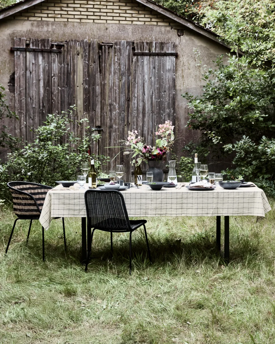 Join τραπεζομάντηλο 150x260 εκ., Μαύρο-φυσικό, 60x90 εκ. House Doctor