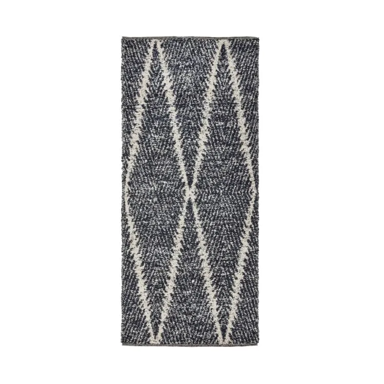 Χαλί Kin, Μαύρο-off white, 90x200 εκ. House Doctor