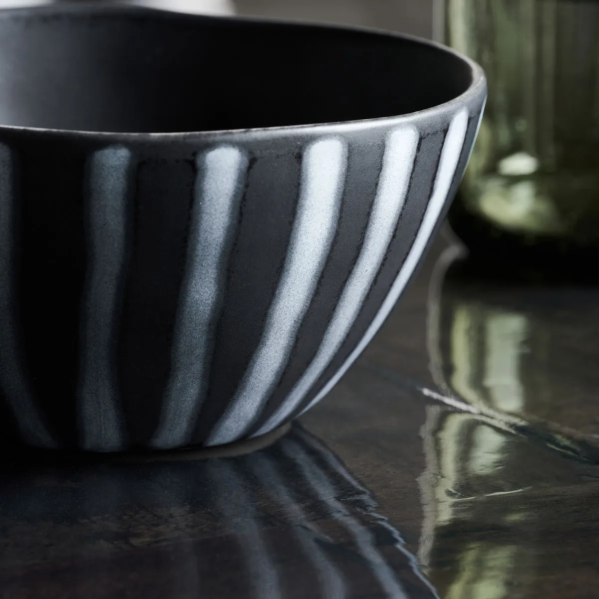 Μπολ Line Ø12 cm, Μαύρο-καφέ House Doctor