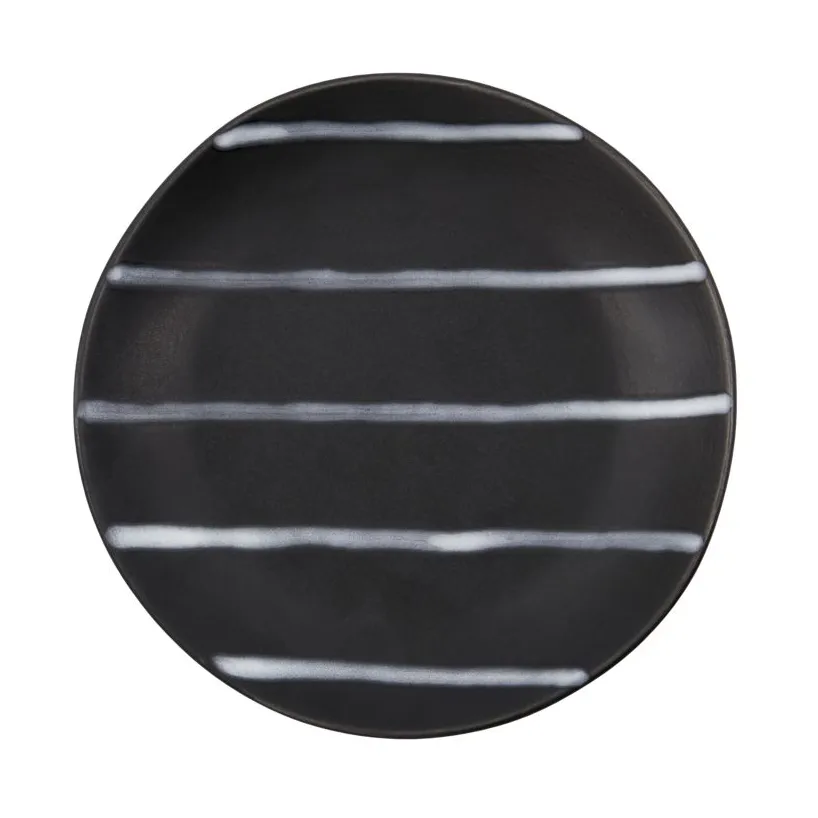 Πιάτο Line Ø19,5 cm, Μαύρο-καφέ House Doctor