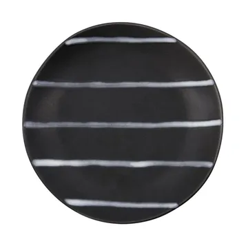 Πιάτο Line Ø19,5 cm - Μαύρο-καφέ - House Doctor