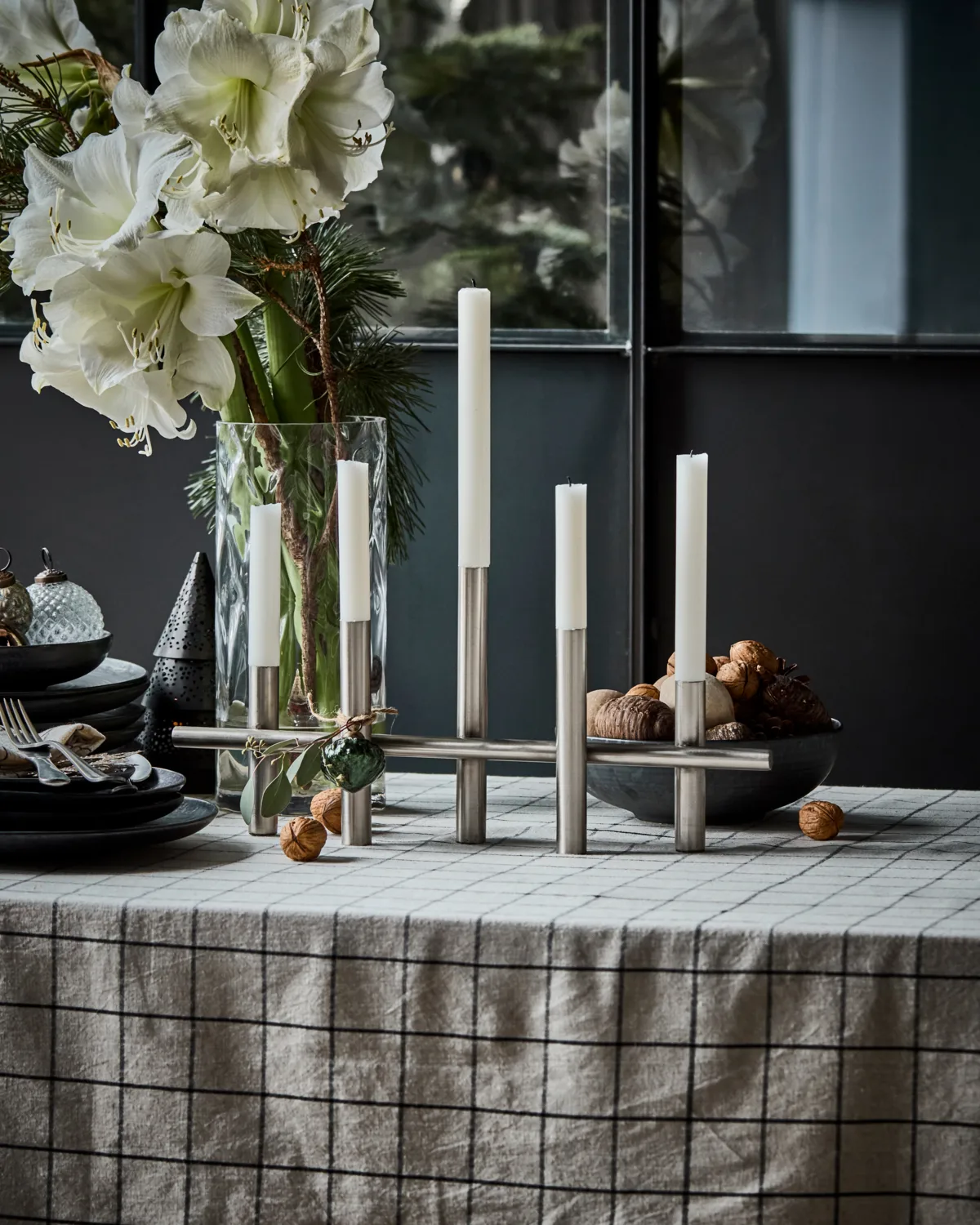 Maxi κηροπήγιο 45 εκ., Αντίκ ασήμι House Doctor