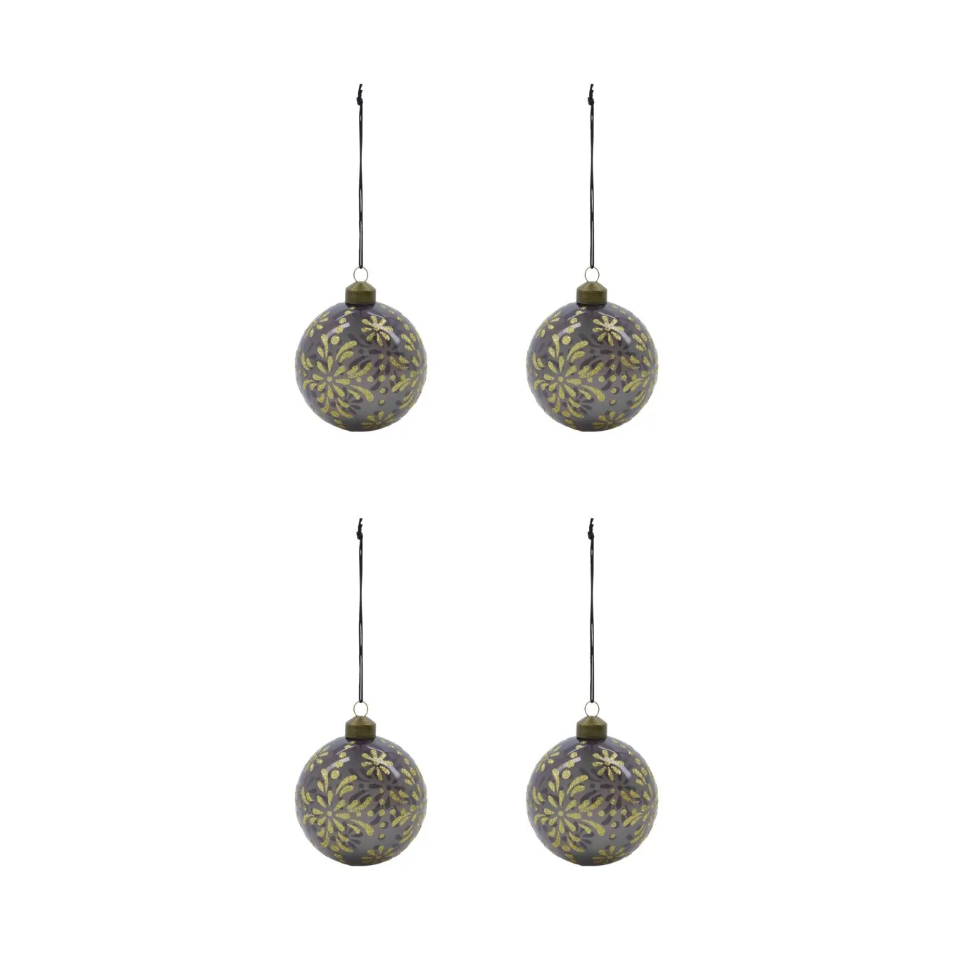 Mente χριστουγεννιάτικη μπάλα Ø8 εκ. 4 τεμάχια, Γκρι House Doctor