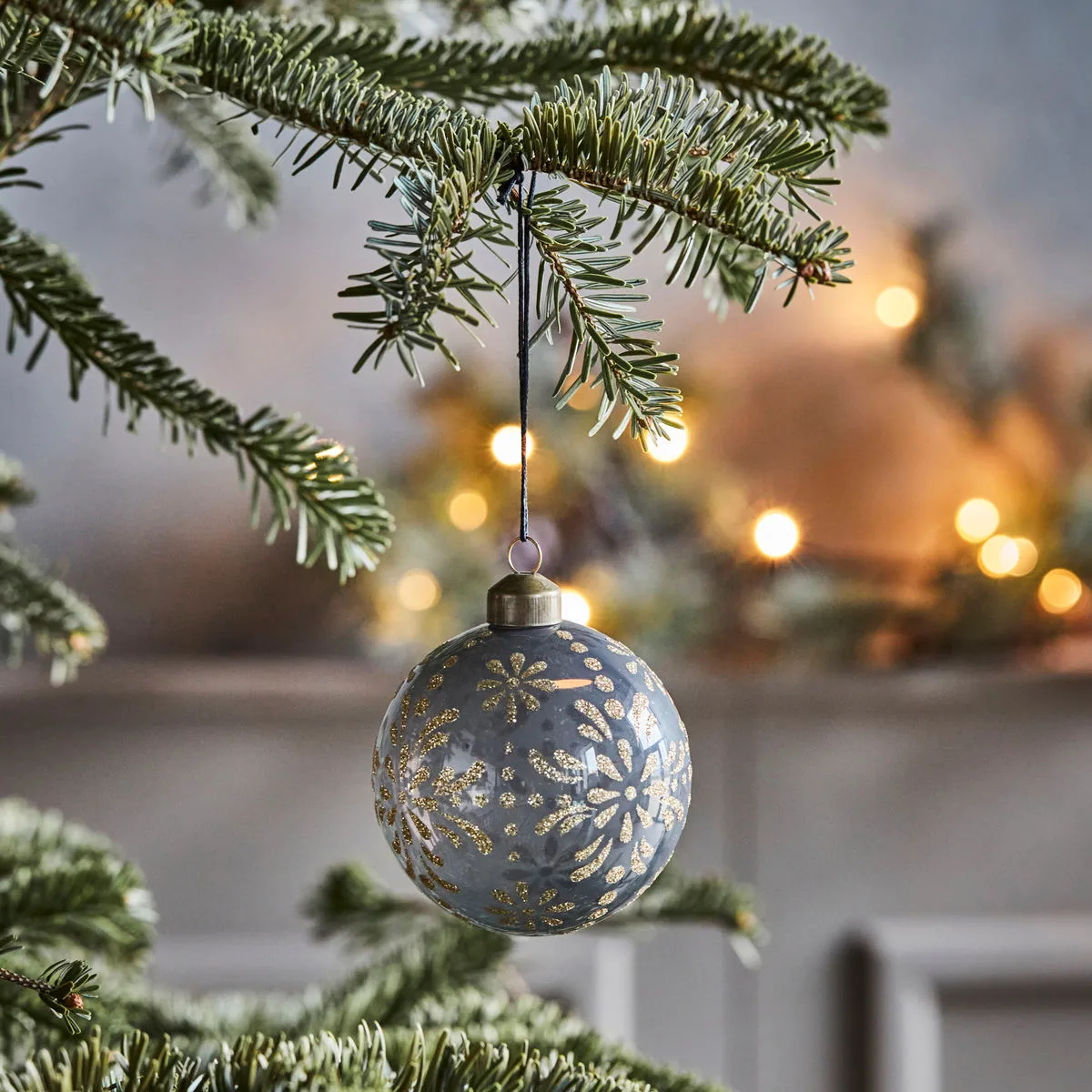 Mente χριστουγεννιάτικη μπάλα Ø8 εκ. 4 τεμάχια, Γκρι House Doctor