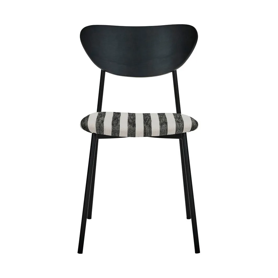 Καρέκλα Must με κάθισμα 2 τεμ., Μαύρο-λευκό House Doctor