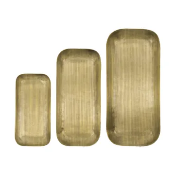 Plato διακοσμητικός δίσκος 3 τεμαχίων - Χρυσό - House Doctor