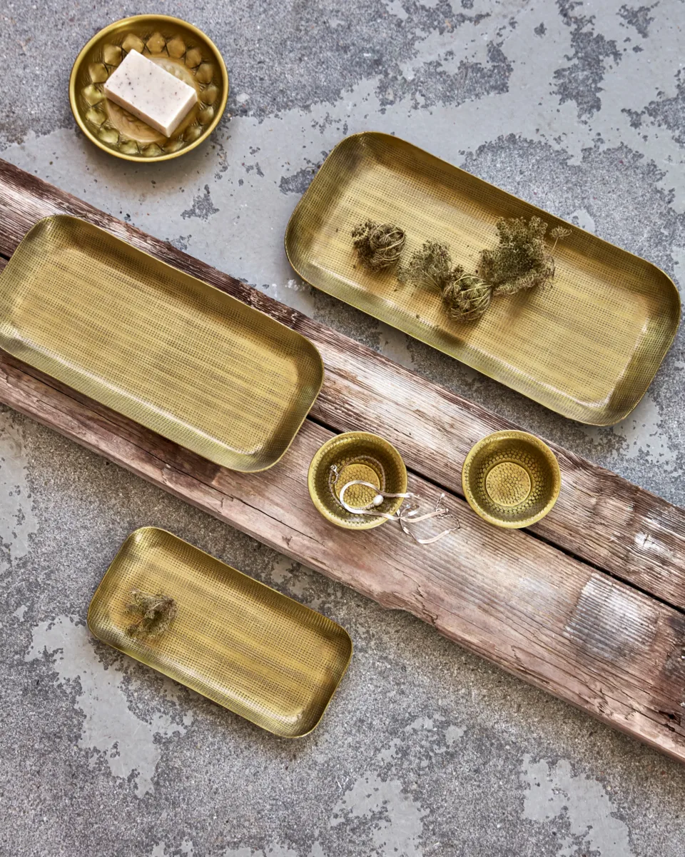 Plato διακοσμητικός δίσκος 3 τεμαχίων, Χρυσό House Doctor