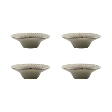 Κύπελλο αυγών Pleat 4-pack - Γκρι-καφέ - House Doctor