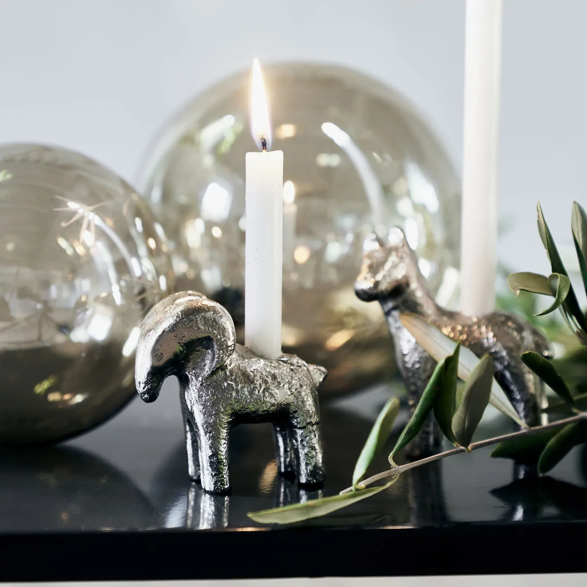 Ram Kηροπήγιο 7 εκ, Αντικέ ασημί House Doctor