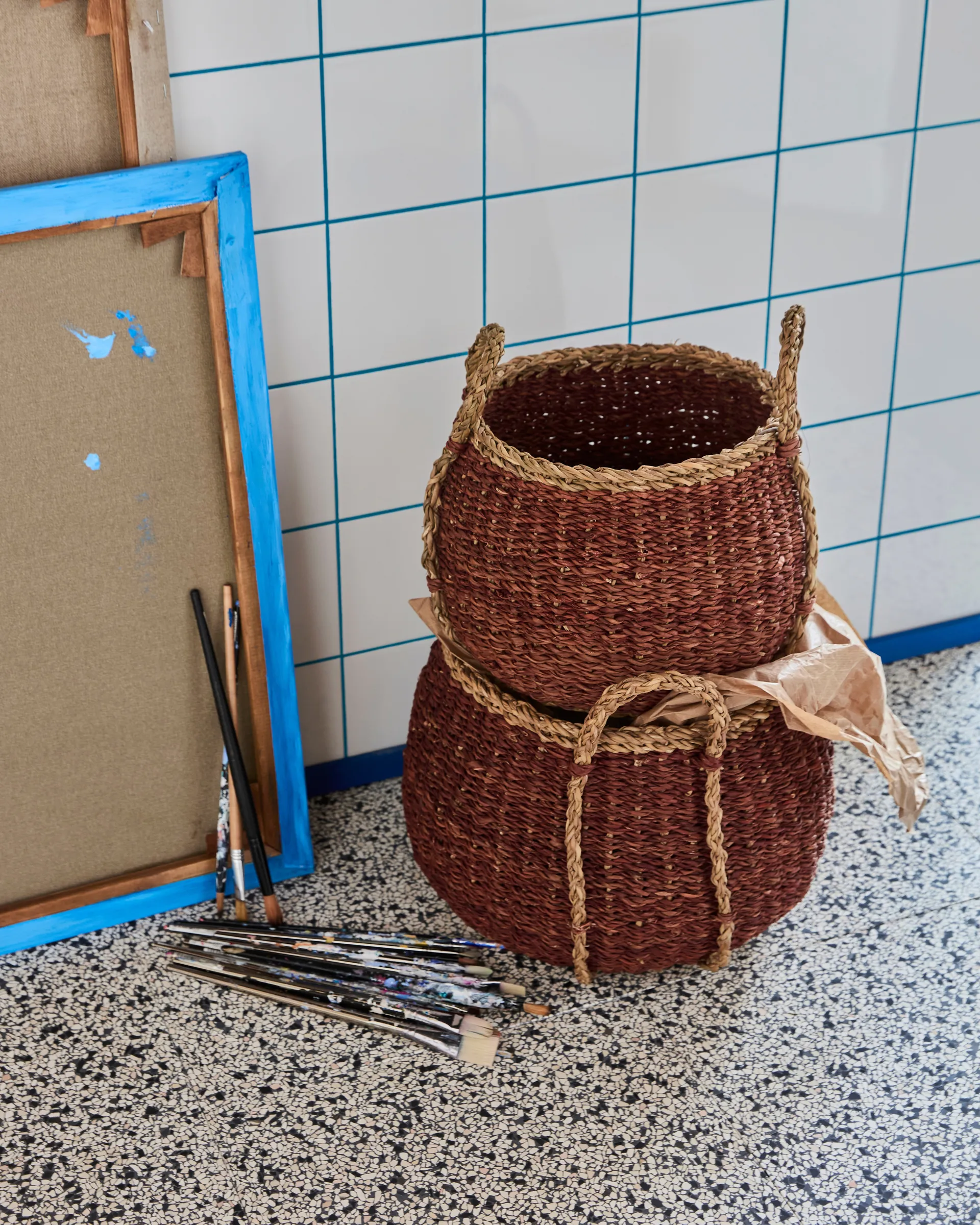 Rangi καλάθι αποθήκευσης 2 τεμ., Καφέ House Doctor