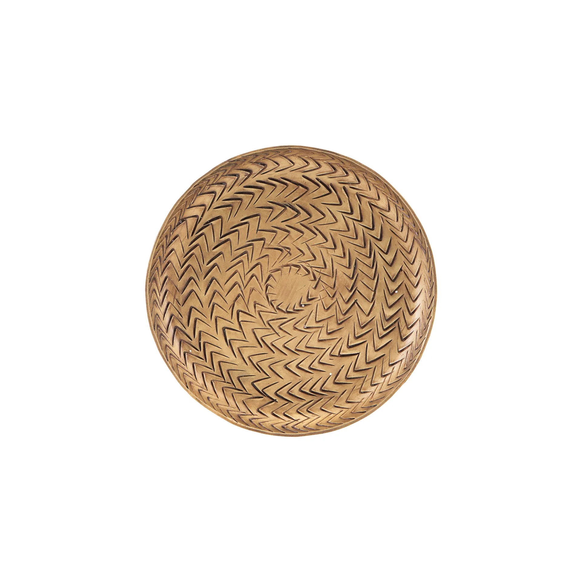 Rattan δίσκος με χάλκινο τελείωμα, 12 cm House Doctor