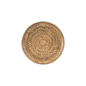 Rattan δίσκος με χάλκινο τελείωμα - 12 cm - House Doctor