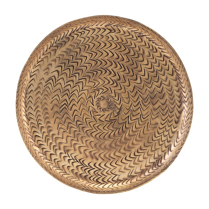 Rattan δίσκος με χάλκινο τελείωμα - 20 cm - House Doctor