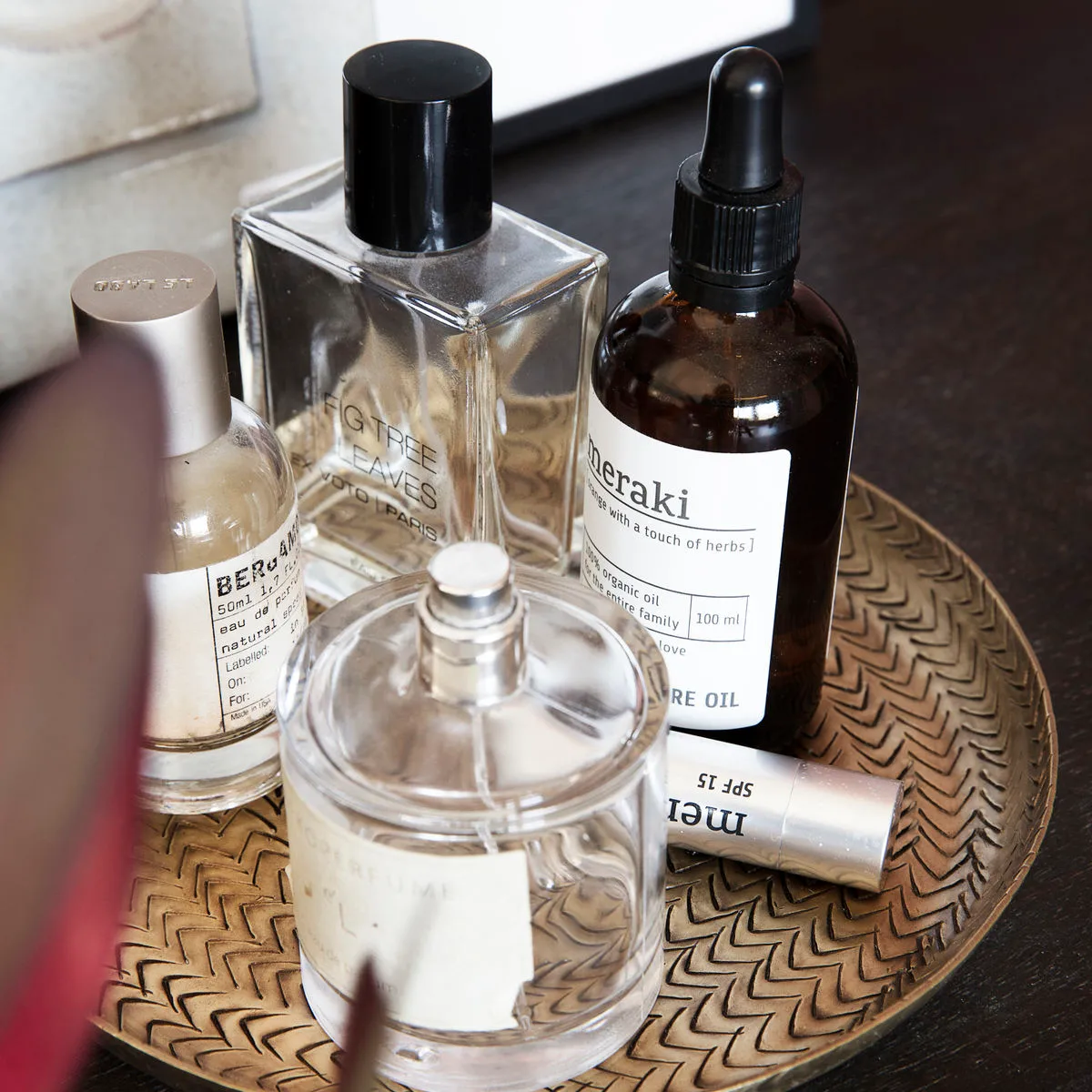 Rattan δίσκος με χάλκινο τελείωμα, 20 cm House Doctor