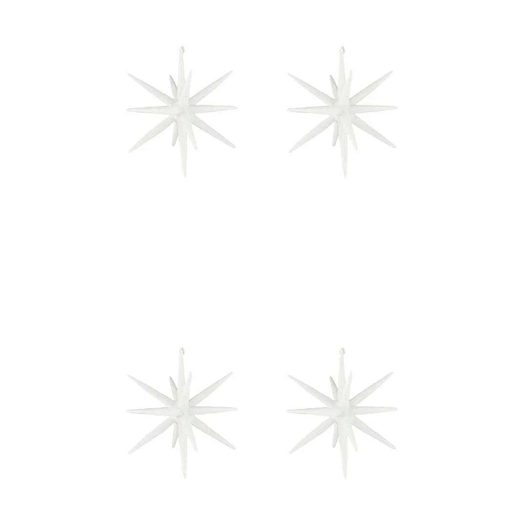 Spike αστέρι χριστουγεννιάτικου δέντρου Ø12 cm 4-pack, Λευκό ορείχαλκο-γκλίττερ House Doctor