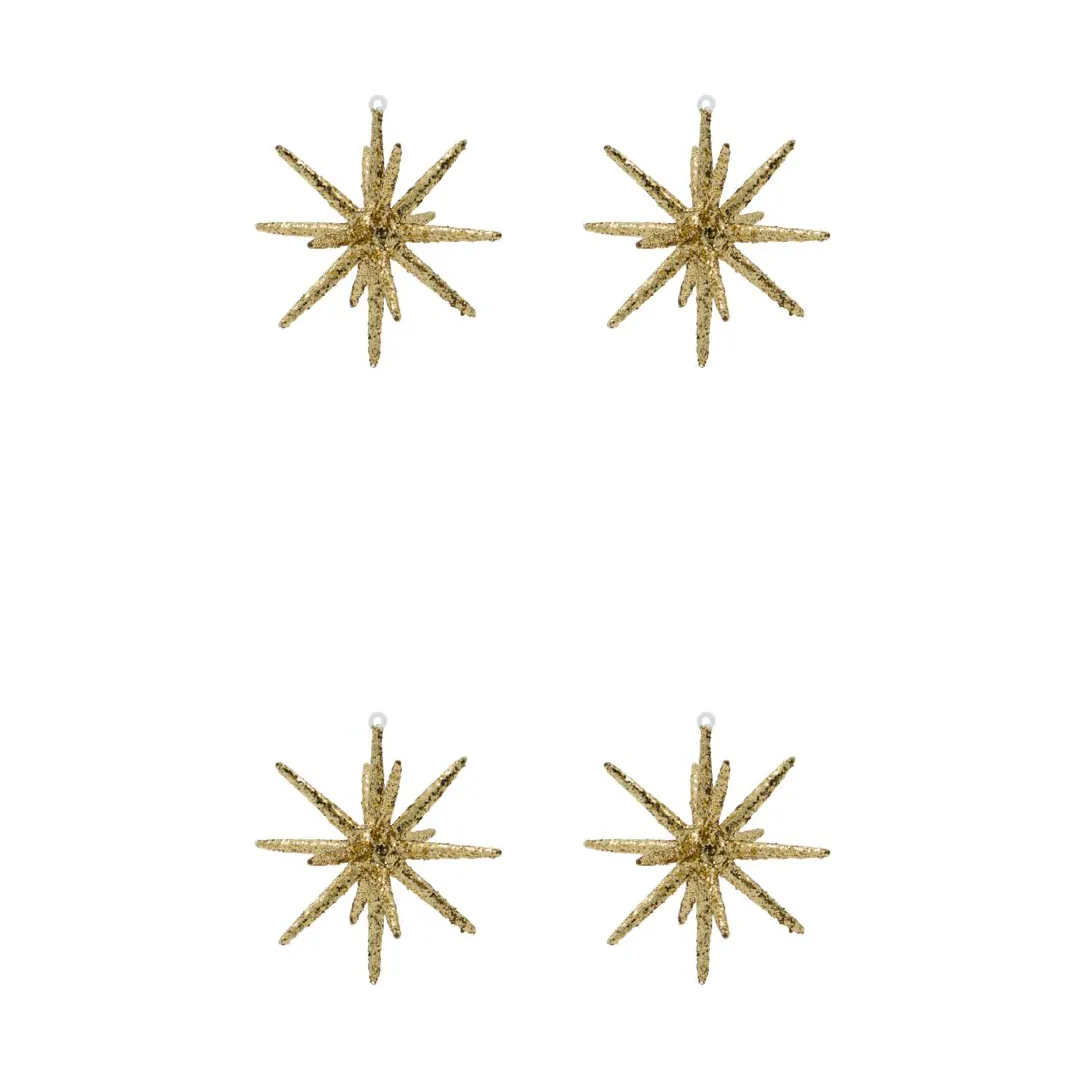Spike αστέρι χριστουγεννιάτικου δέντρου Ø12 cm 4-pack, Μπρούτζινο-γκλίττερ House Doctor