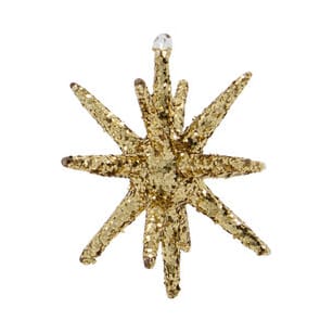 Spike αστέρι χριστουγεννιάτικου δέντρου Ø7.5 cm 4-pack, Μπρούτζινο-γκλίττερ House Doctor