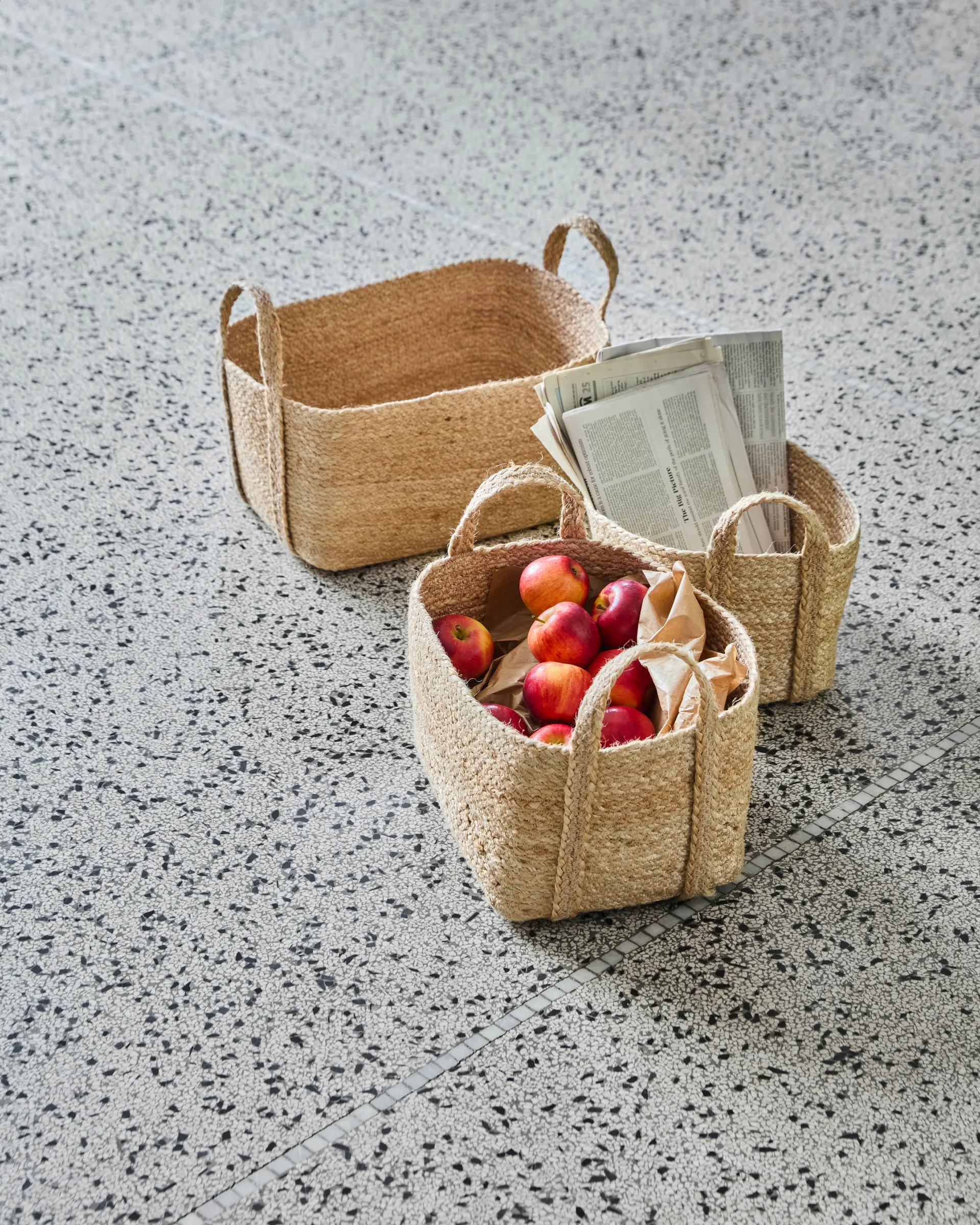 Stella χαμηλά καλάθια αποθήκευσης σετ 3, Φυσικό House Doctor