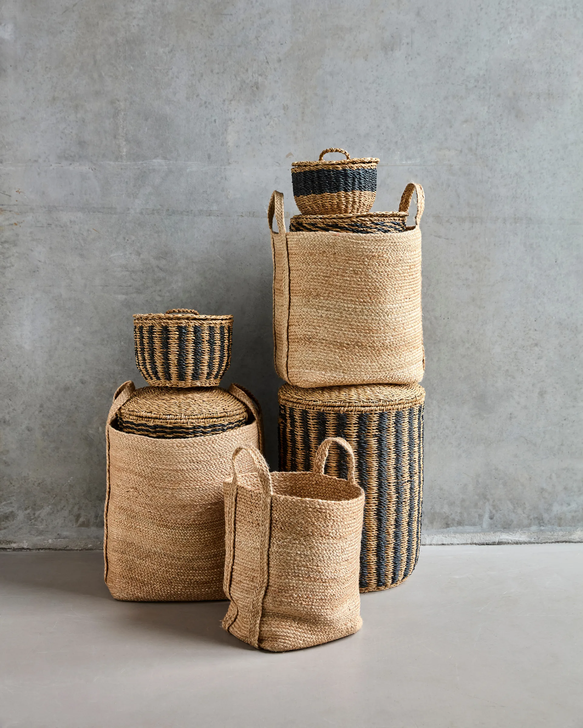 Stella καλάθια αποθήκευσης σετ 3, Φυσικό House Doctor